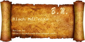 Biach Mónika névjegykártya